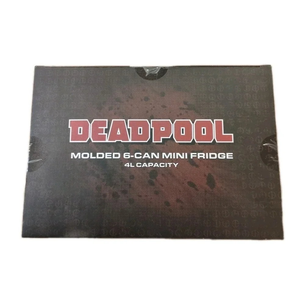 Brand New Deadpool Molded 6-Can Or 4L Mini Fridge‎ Red Marvel Portable Sealed